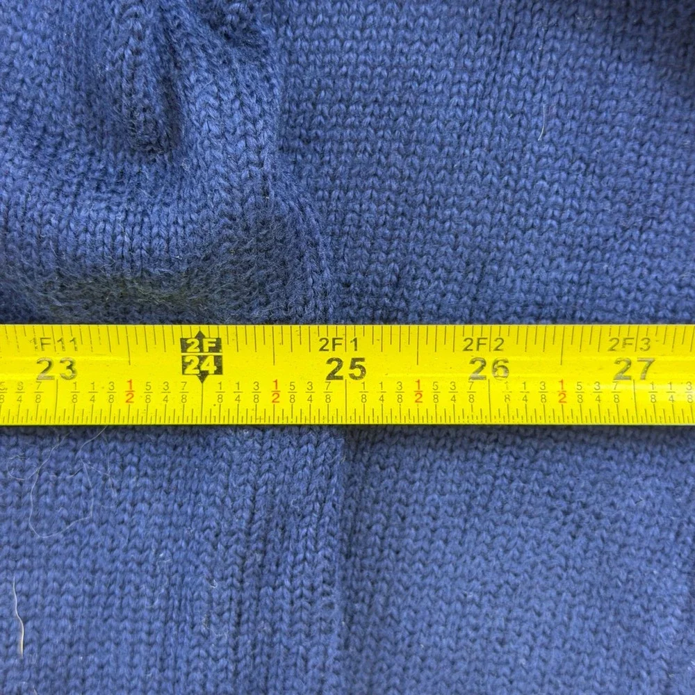 Polo Ralph Lauren Mens XL Navy Blue Cotton Quarter Zip Pullover Sweater